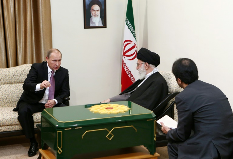 Iran's supreme leader Ayatollah Ali Khamenei holds talks with Russian President Vladimir Putin in Tehran