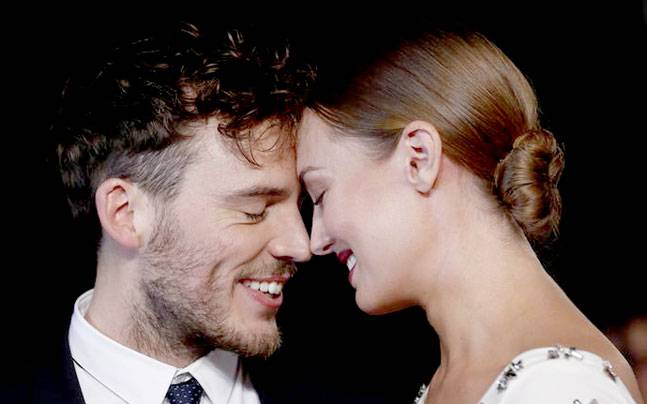 Sam Claflin and his wife Laura Haddock at the UK premiere of The Hunger Games: Mockingjay Part 2 London