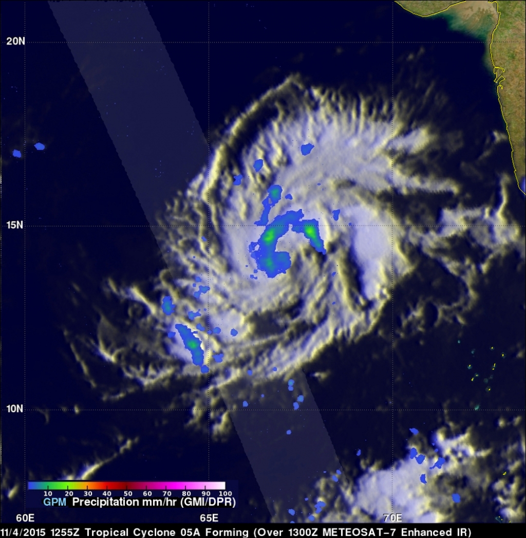 NASA spots another Arabian Sea tropical cyclone forming