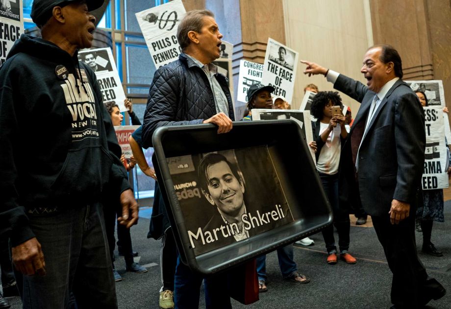 AIDS activists and others protest Turing Pharmaceuticals CEO Martin Shkreli ﻿and ﻿drug pric﻿e increases in New York. A Senate committee tasked with protecting seniors launched an investigation Wednesday﻿ into drug price hikes by Turing﻿ and