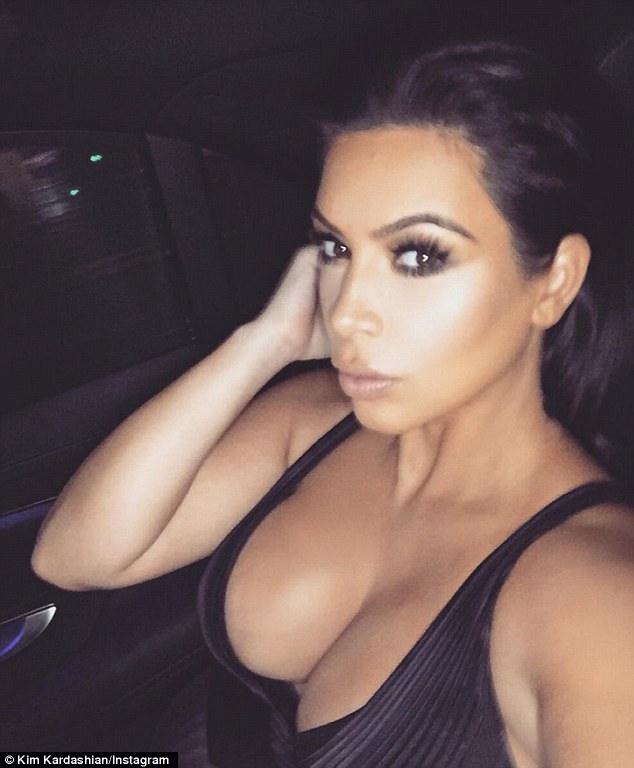 She's got some front! Kim Kardashian put her ample assets on display in racy Instagram shot shared to her account on Monday