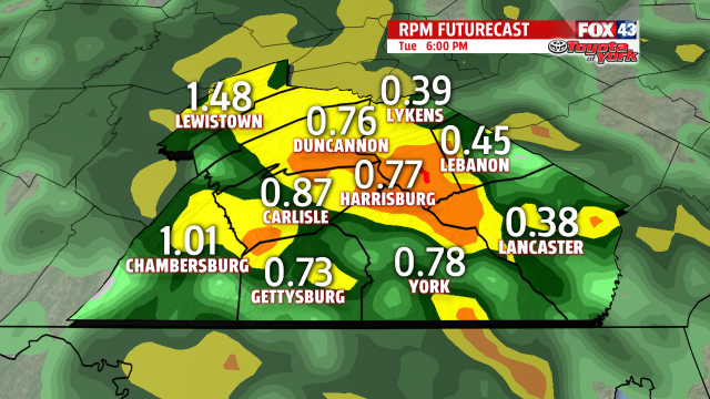 DMA RPM Futurecast plus Rain Accums AM 36hr