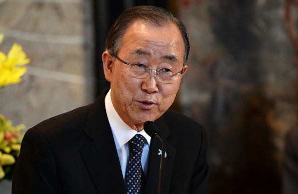 United Nations Secretary General Ban Ki-moon Visits The Empire State Building