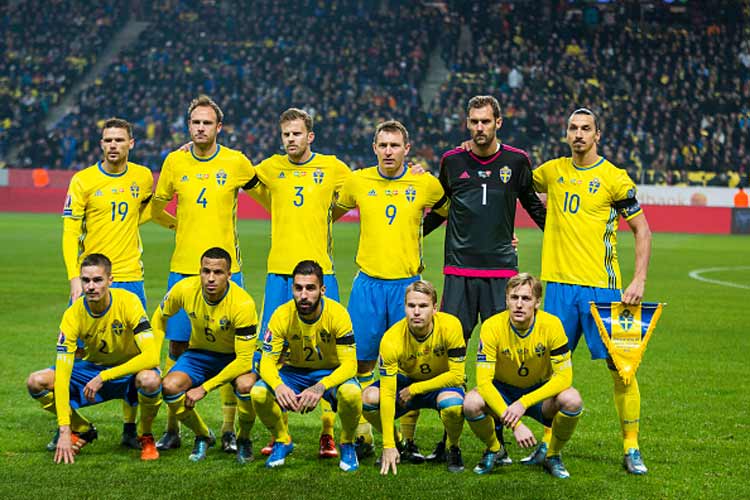 Sweden defeated Denmark 2-1 in the first leg of a 2016 European Championship playoff on Saturday and Nicolai Joergensen's late goal gave the Danes hope for the return match next week