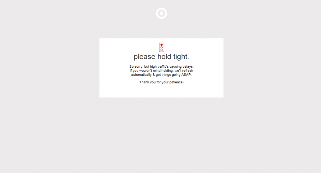 Target Website Down Due To “High Traffic”