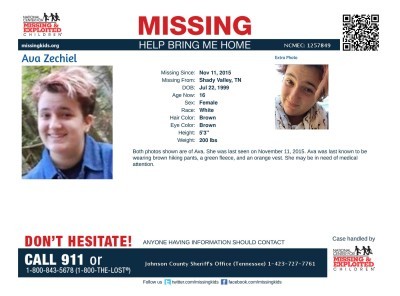 Teen missing for days in Cherokee National Forest