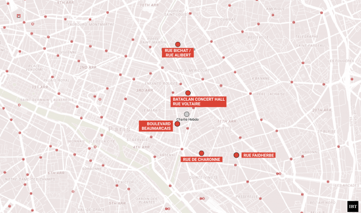 Terror attack at Bataclan Concert Hall near site of the Charlie Hebdo shooting.                    Hanna Sender  International Business Times