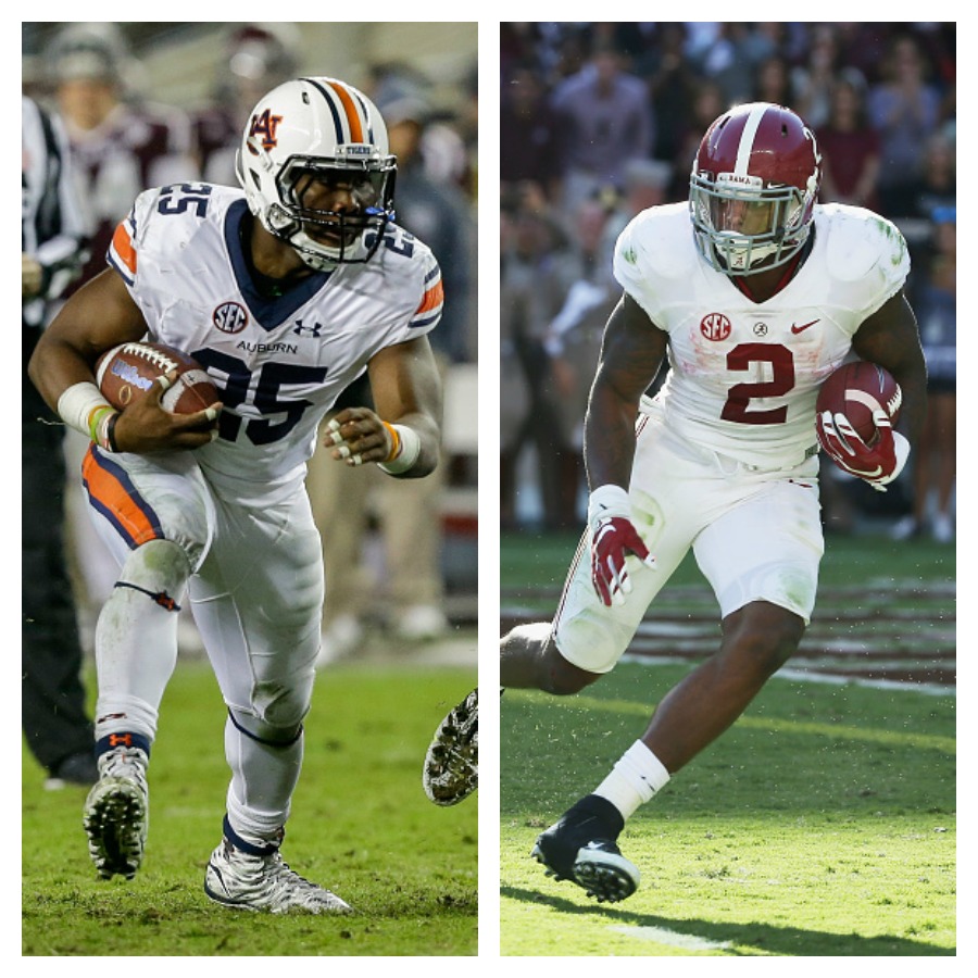 Auburn running back Peyton Barber Alabama running back Derrick Henry