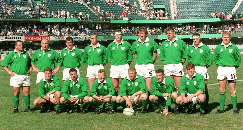 The Ireland team at the 1995 Rugby World Cup