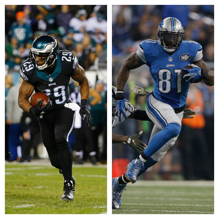 Detroit Lions wide receiver Calvin Johnson Philadelphia Eagles running back De Marco Murray