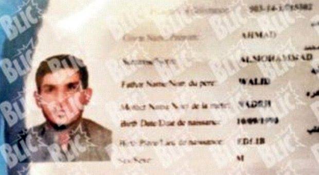 The Syrian passport found near one of the bombers