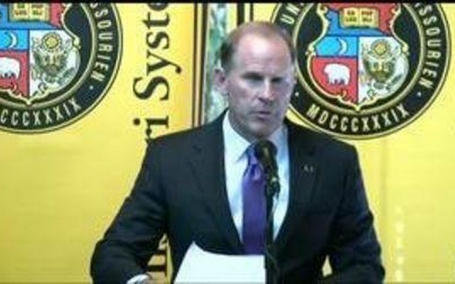 The University of Missouri's president Tim Wolfe resigns after protests over his handling of racial tensions on campus