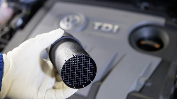 The'flow transformer or piece of mesh that Volkswagen says will be used to fix its rigged 1.6 litre diesel engines