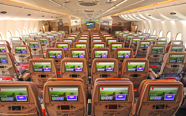 The two-class A380 has the most passenger seats ever