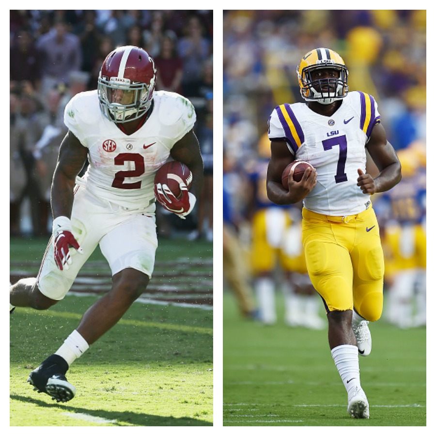 LSU running back Leonard Fournette Alabama running back Derrick Henry