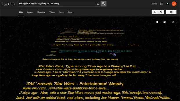 Google Star Wars Easter egg