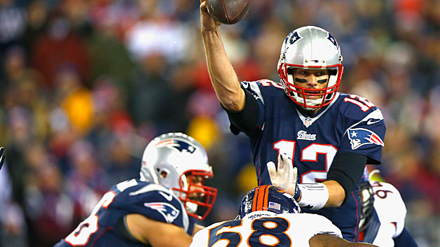 Tom Brady is sacked by Denver's Von Miller during the 2014 season