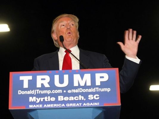 Republican presidential candidate Donald Trump speaks during a campaign event at the Myrtle Beach Convention Center on Nov. 24 in Myrtle Beach S.C