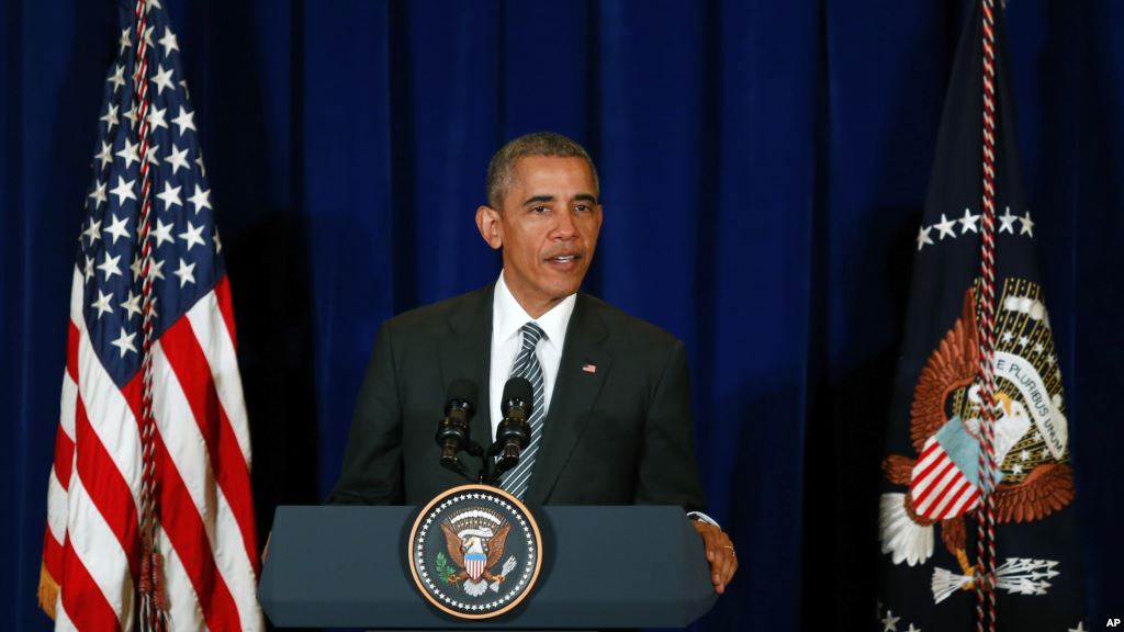 U.S. President Barack Obama speaks during a press conference in Kuala Lumpur Malaysia Nov. 22 2015