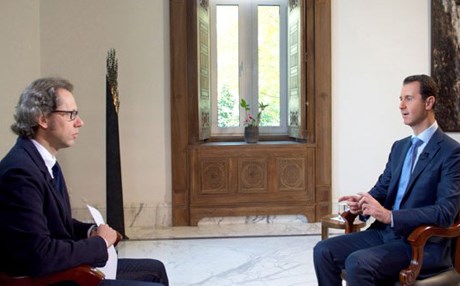 Assad speaking to Italy’s RAI UNO television