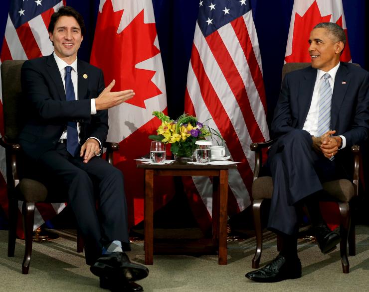 Justin Trudeau and Barack Obama