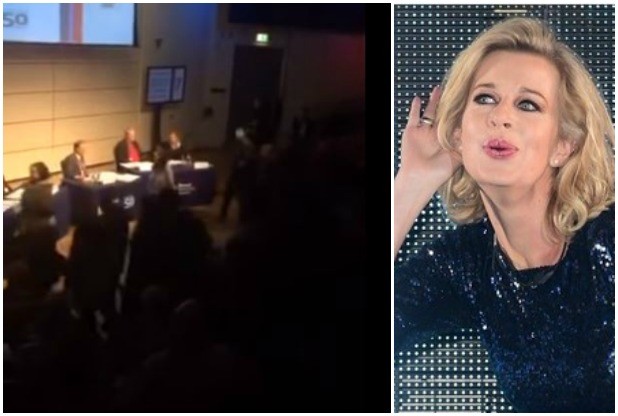 View video below as uni students walk out of debate feature Katie Hopkins