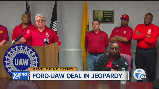 Voting shows that the deal between Ford and the UAW is in jeopardy.                      WXYZ