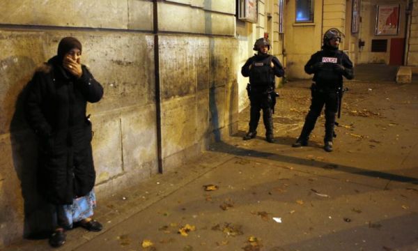 Police forces prepare in Paris Wednesday Nov. 18