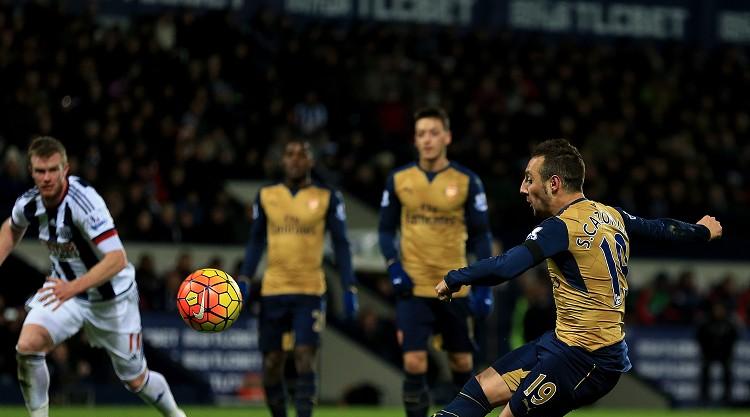 Santi Cazorla a faller as Arsenal slip at West Brom