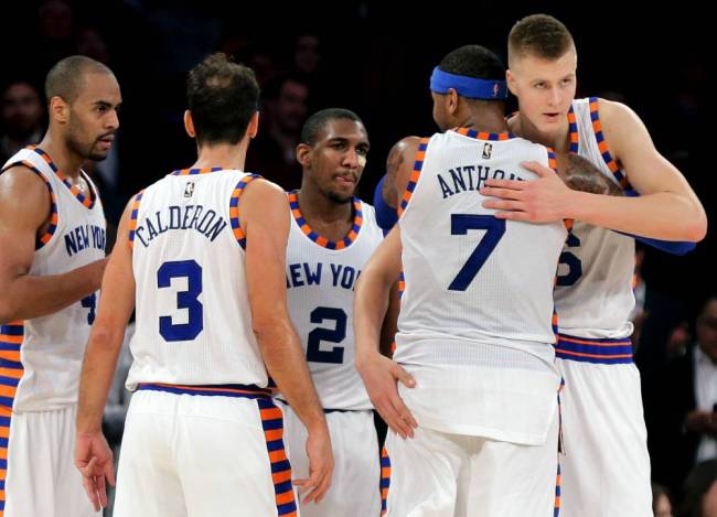 Rising rookie Kristaps Porzingis right is quickly becoming the face of the Knicks joining Carmelo Anthony as a game-changer