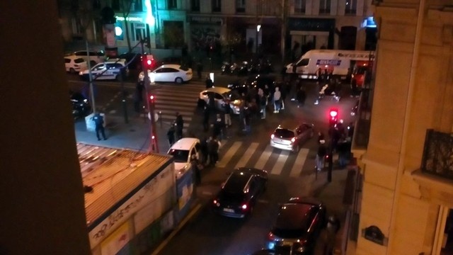 Attacks in Paris police activity from building