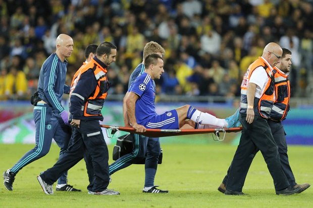 The captain was carried off during Chelsea’s midweek victory in Israel
Abir Sultan  EPA