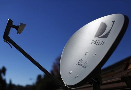 DirecTV satellite dish is seen on a residential home in Encinitas California