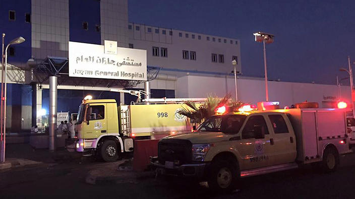 A fire swept through a Saudi hospital's intensive car and maternity wards killing 25 people