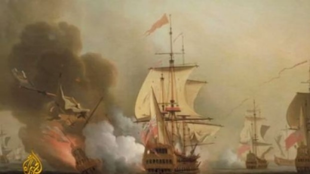 The San Jose a Spanish treasure galleon was sunk by the British 300 years ago