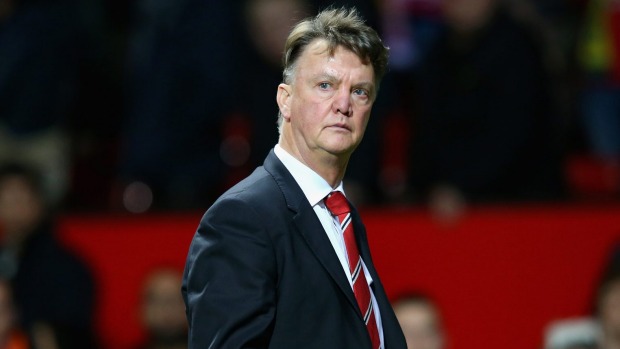 Coach Louis Van Gaal looks glum-faced after Manchester United's 2-1 home defeat to lowly Norwich City