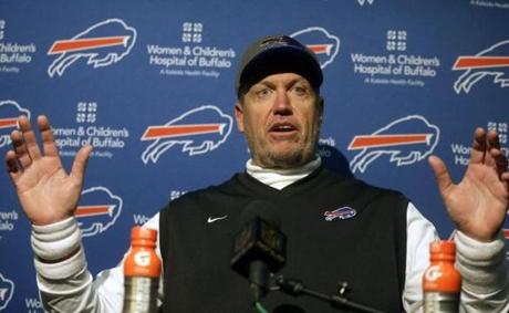 Buffalo Bills head coach Rex Ryan speaks to the media after an NFL football game against the New England Patriots Tuesday Nov. 24 2015 in Foxborough Mass. The Patriots won 20-13