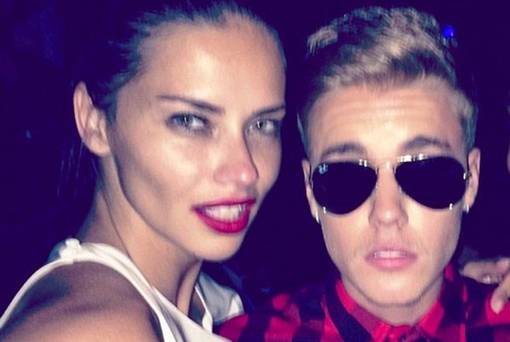 Adriana Lima and Justin Bieber in 2014