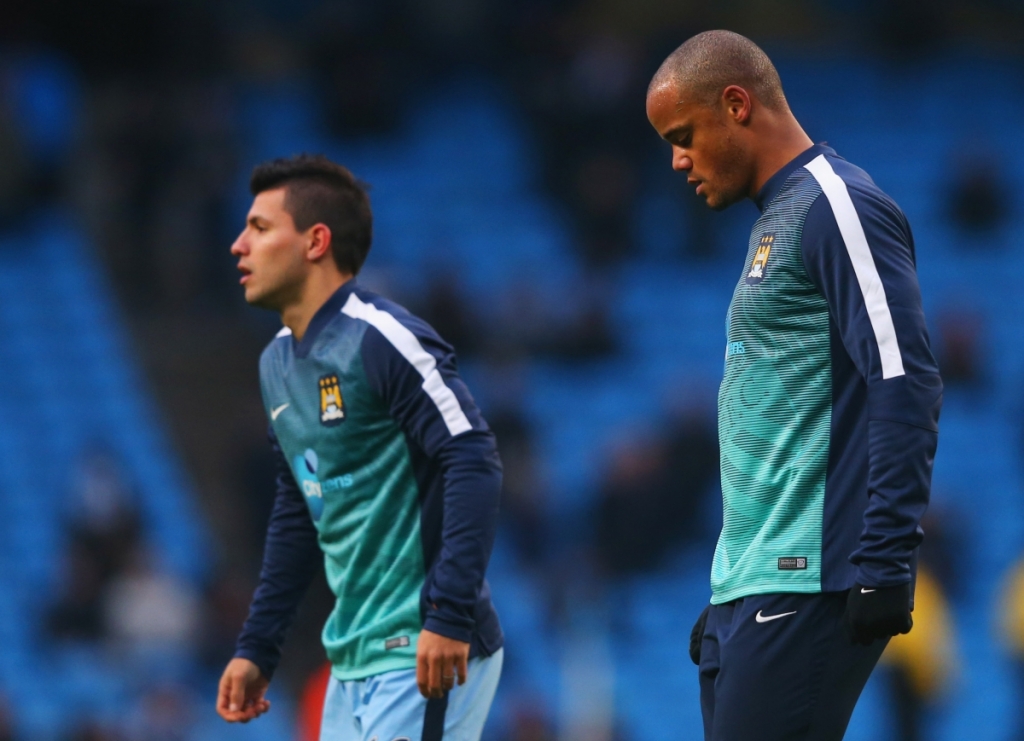 Sergio Aguero and Vincent Kompany