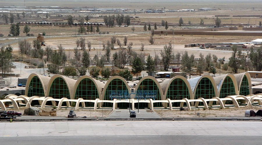 An aerial view of the Kandahar Airport in Kandahar Afghanistan