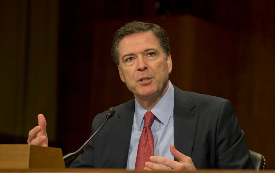 FBI Director James Comey testifies before the Senate Judiciary Committee on Capitol Hill in Washington Dec. 9 2015. Comey said Wednesday that the couple who waged a shooting rampage in San Bernardino Calif. last week had been talking of an attack