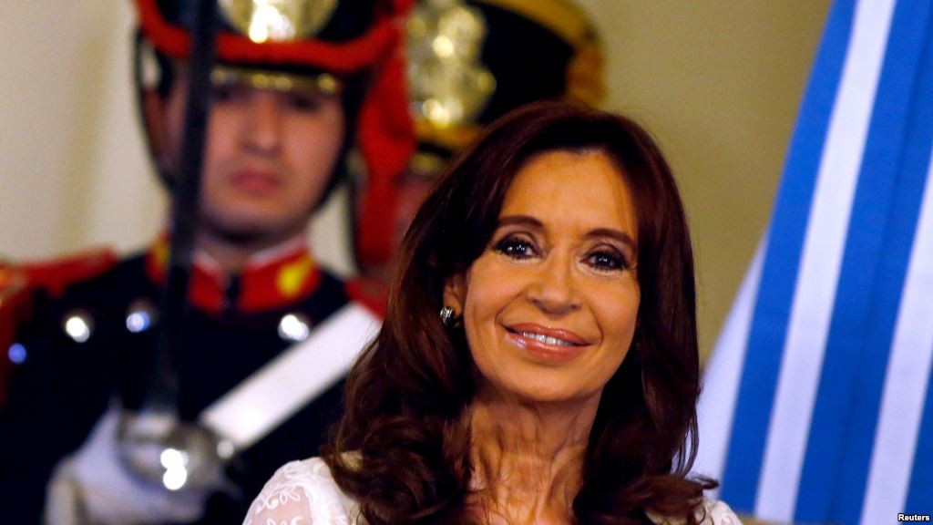 Argentina's President Cristina Fernandez de Kirchner smiles during a ceremony on her last day in office at the Casa Rosada Presidential Palace in Buenos Aires Argentina Dec. 9 2015