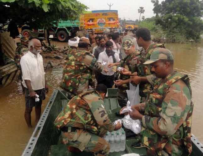 Army's relief operation in Chennai