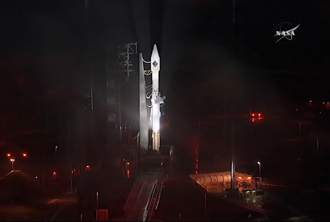 Bad weather at Cape Canaveral scrubbed the launch of an Atlas V rocket Thursday Dec. 3 2015