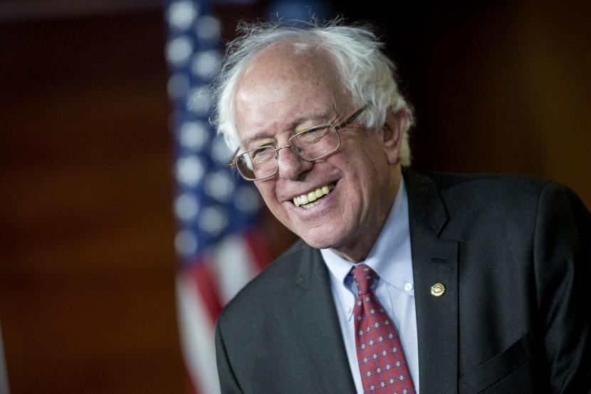 Bernie Sanders speaks at Capitol Hill. Andrew Harrer  Bloomberg  Getty