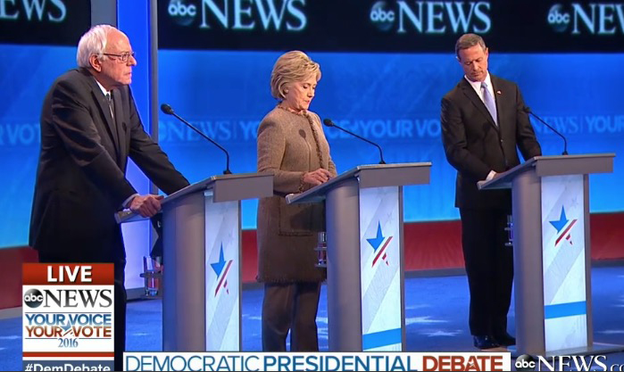 Democratic Debate Sanders Clinton OMalley