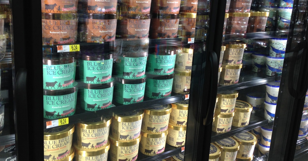 Blue Bell back on the shelves of the Summerhill Rd. Walmart Neighborhood Market