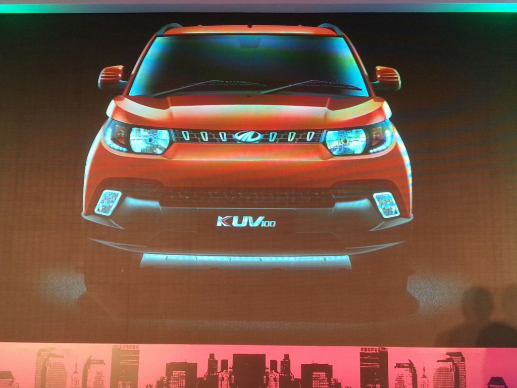 Mahindra KUV100 front sketch from the Indian brand announcement