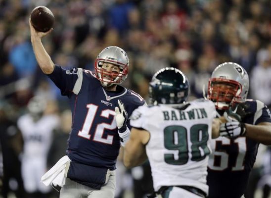 New England Patriots quarterback Tom Brady throws