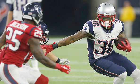 Brandon Bolden carried the load in the run game when Le Garrette Blount left with a hip injury